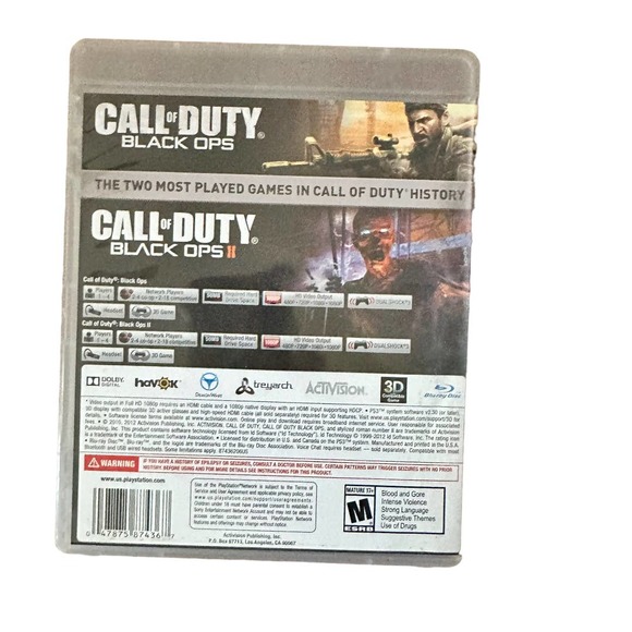 CALL OF DUTY BLACK OPS AND BLACK OPS ll COMBO PACK FOR PS3 - Picture 2 of 4